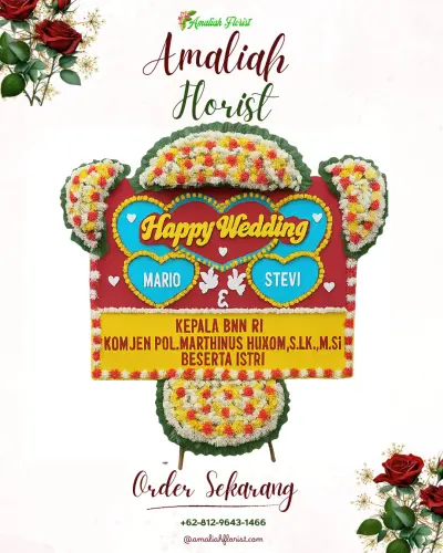 Karangan Papan Bunga Pernikahan di The Samasta Jatiwarna